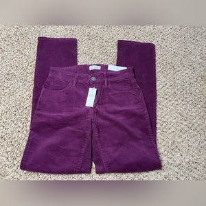 NWT Loft Curvy Straight Size 26/2 Dark Maroon Pants